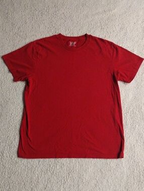 Old Navy Size XL Short Sleeve T-Shirt Tee Crew Red Solid Basic Essential